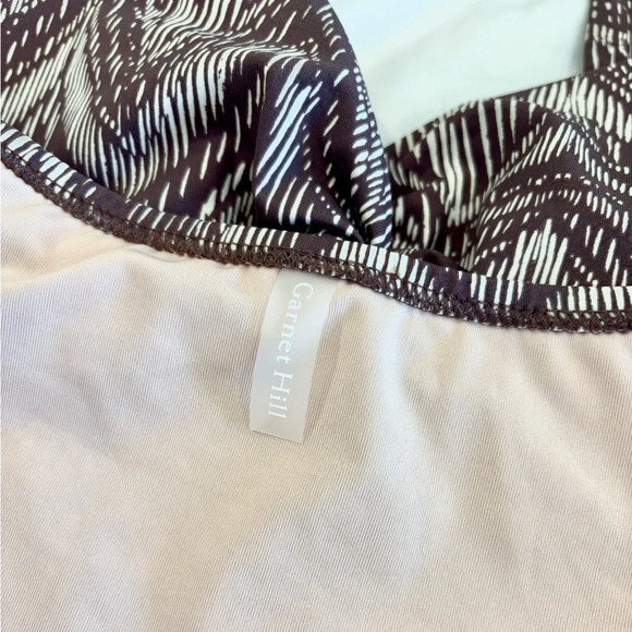 Garnet Hill Women’s Tankini Halter Top Swim Brown Beige Tan NWT - Picture 5 of 6